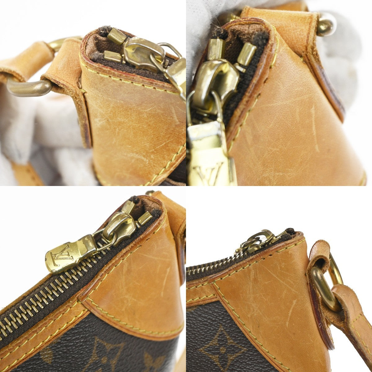 LOUIS VUITTON Odeon PM Shoulder Bag Monogram Leather Brown France M56390 11YH922