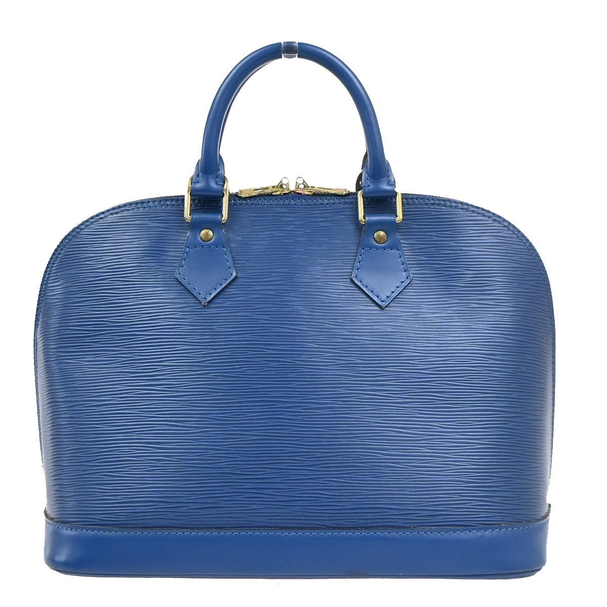 LOUIS VUITTON LV Alma Hand Bag Epi Leather Blue Gold France M52145 31PA118