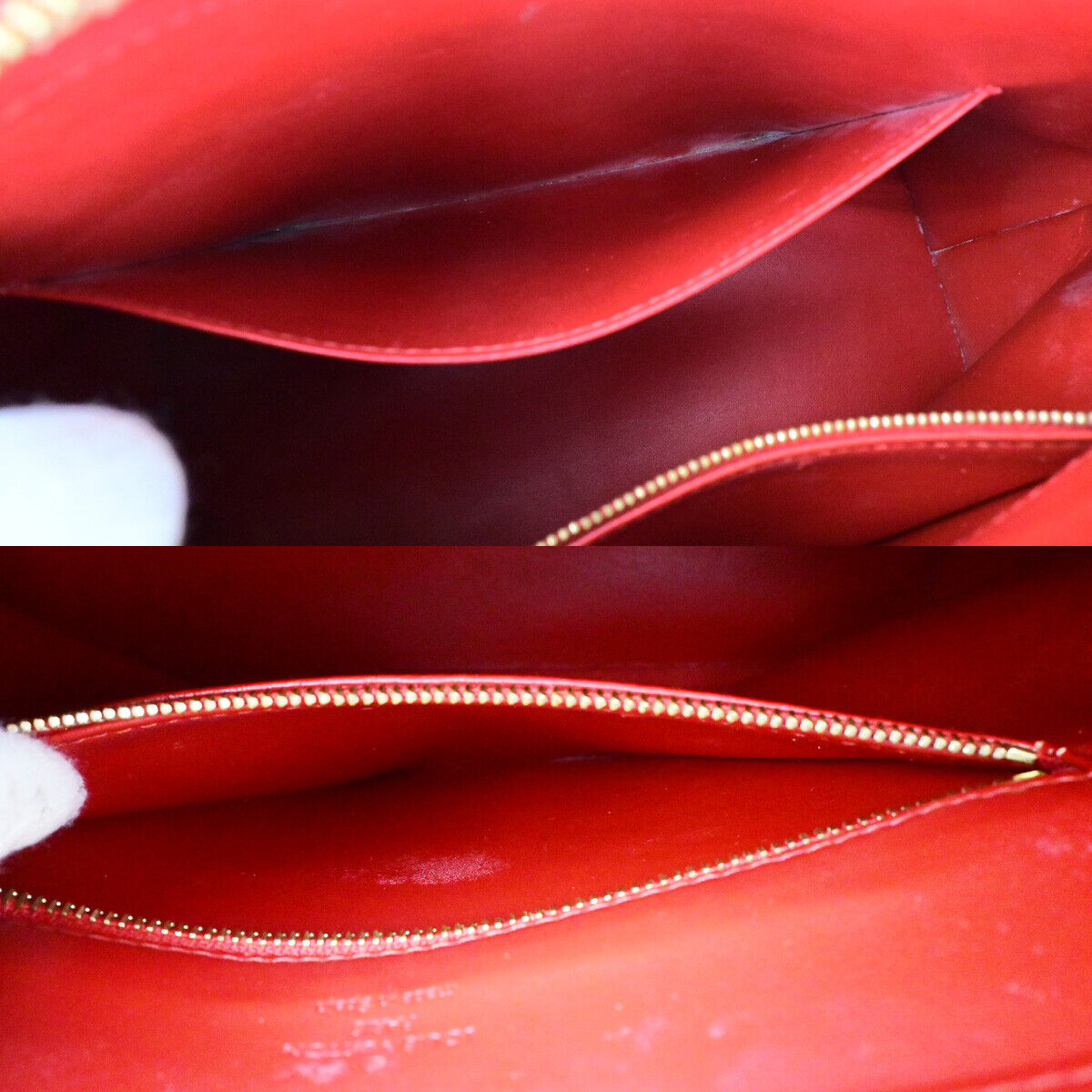 LOUIS VUITTON Houston Shoulder Bag Monogram Vernis Rouge M91092 60YF418