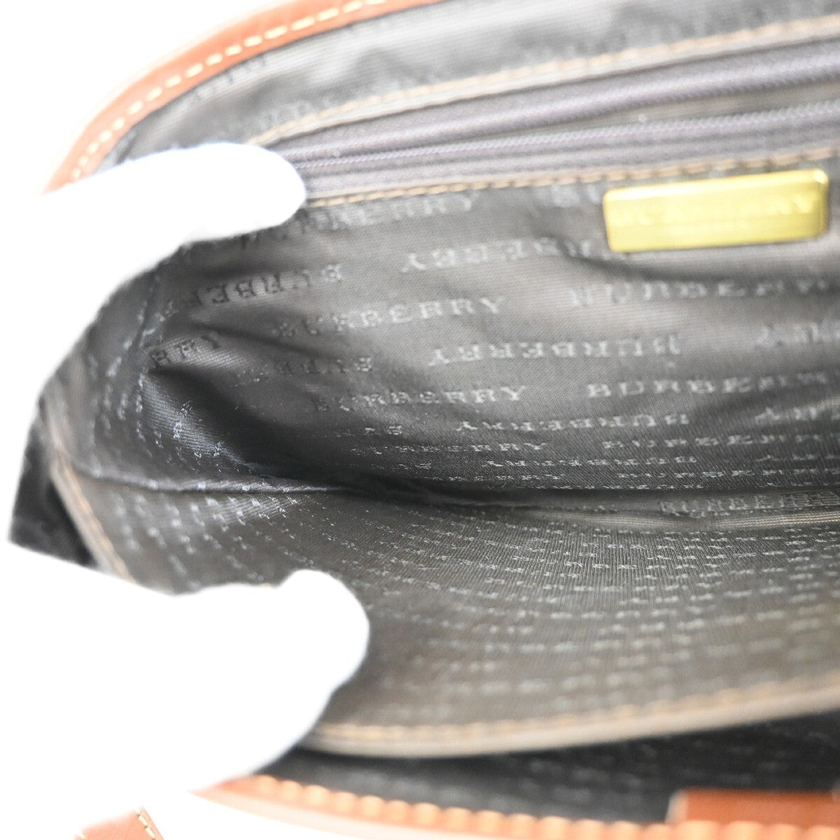 BURBERRY Logo Nova Check Crossbody Shoulder Bag PVC Leather Beige Brown 31FB800