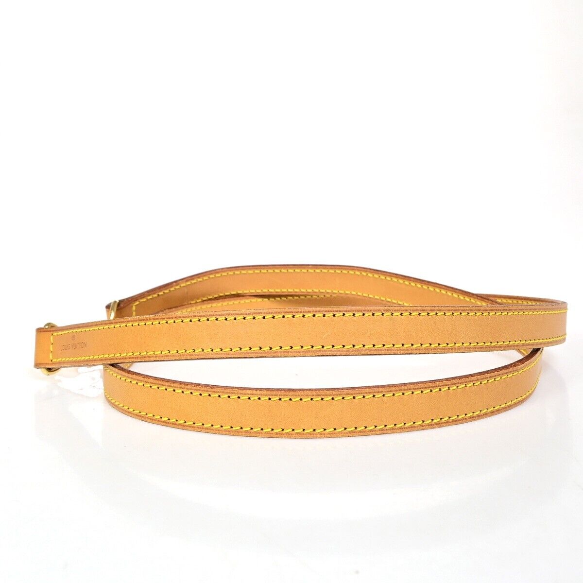 LOUIS VUITTON Shoulder Strap Leather Brown Gold France Bag Accessory 69YF126