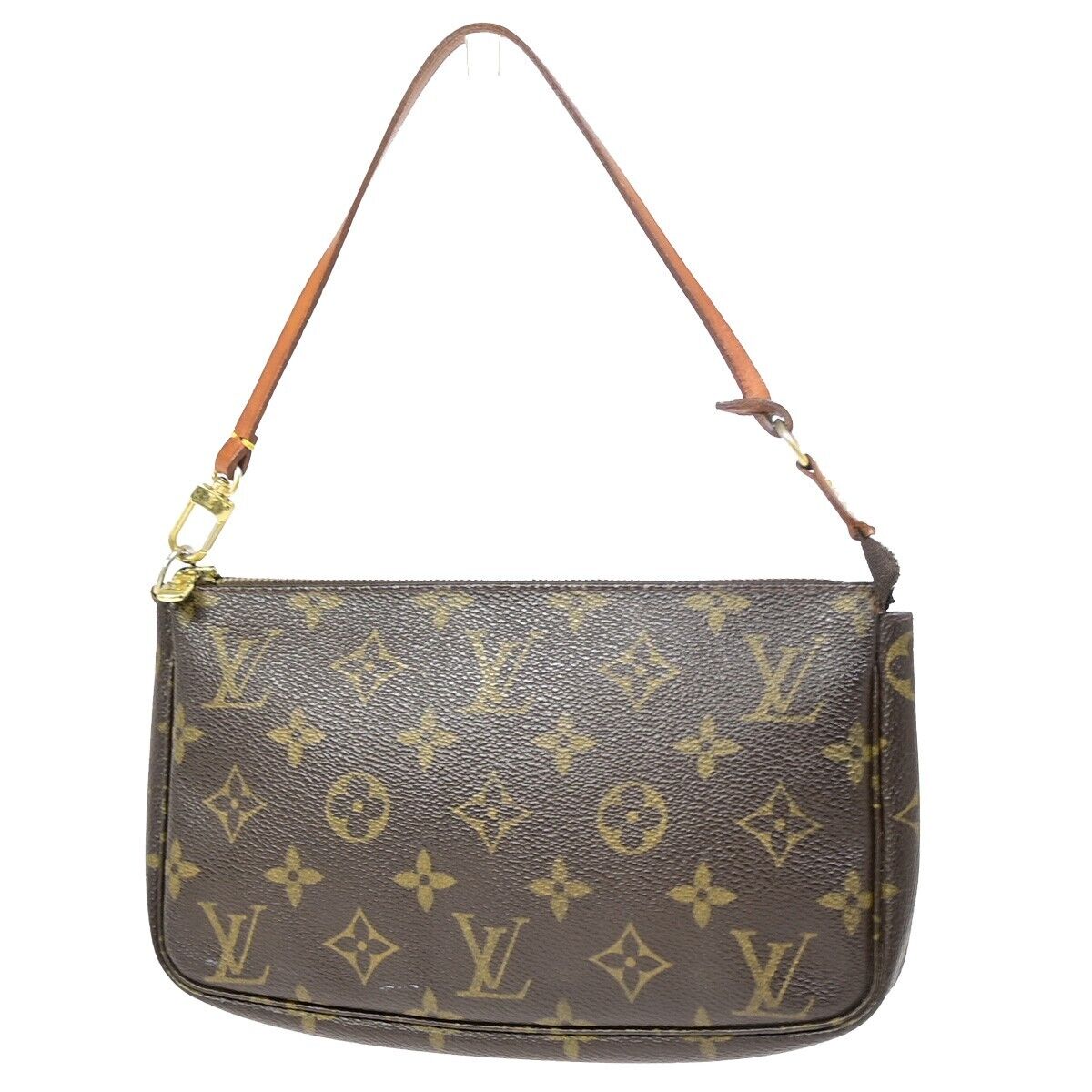 LOUIS VUITTON Pochette Accessoires Hand Bag Monogram Leather BN M51980 84EB026