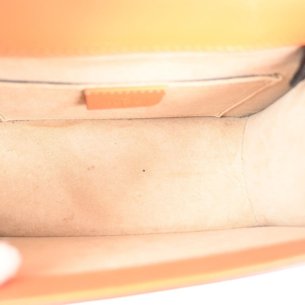 GUCCI Sylvie Sherry Line 2way Shoulder Hand Bag Leather Orange GHW Italy 98MA189