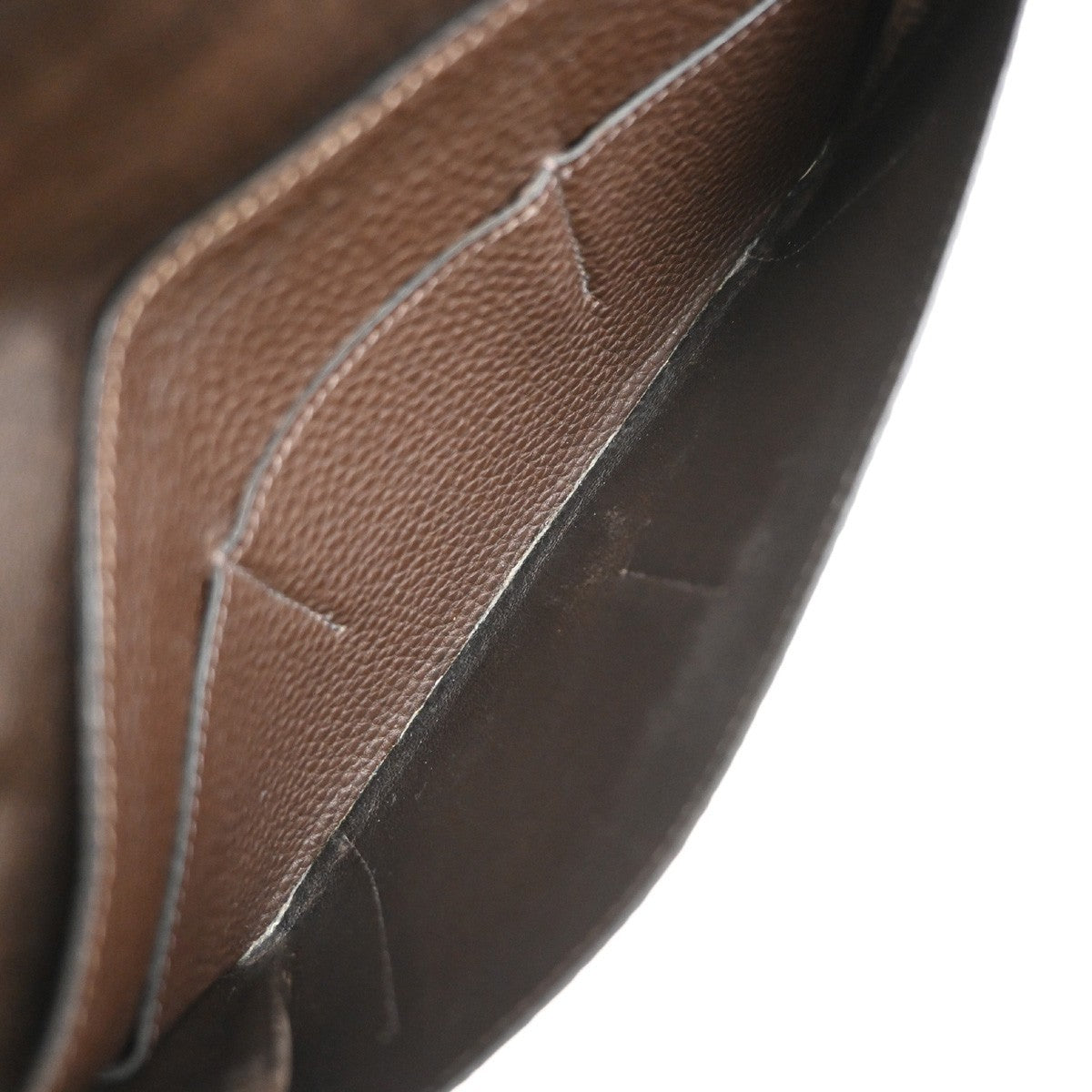 HERMES Logos Dogon GM Long Bifold Wallet Togo Leather Brown GHW 86KP576