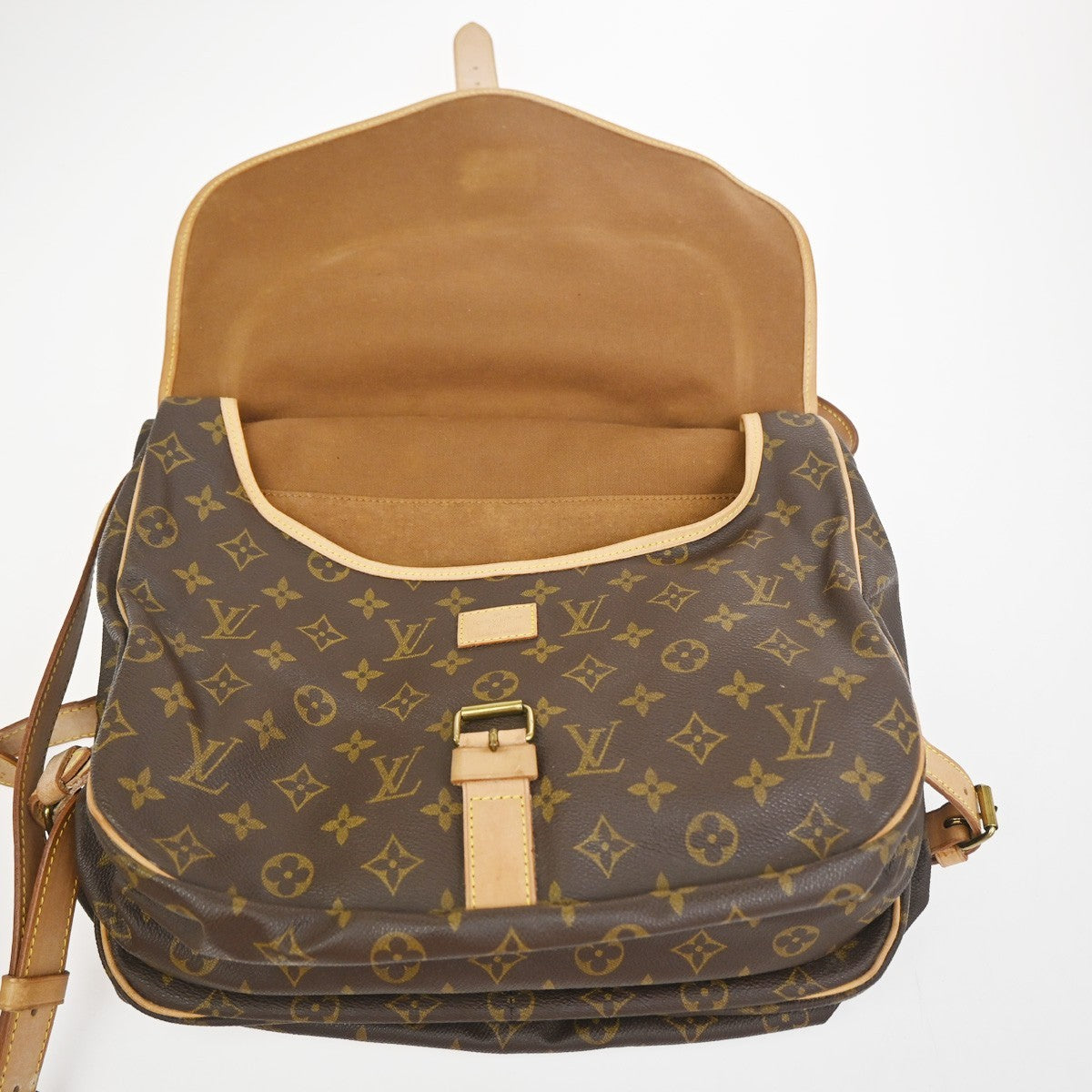 LOUIS VUITTON Saumur 35 Shoulder Bag Monogram Leather BN France M42254 77TA599