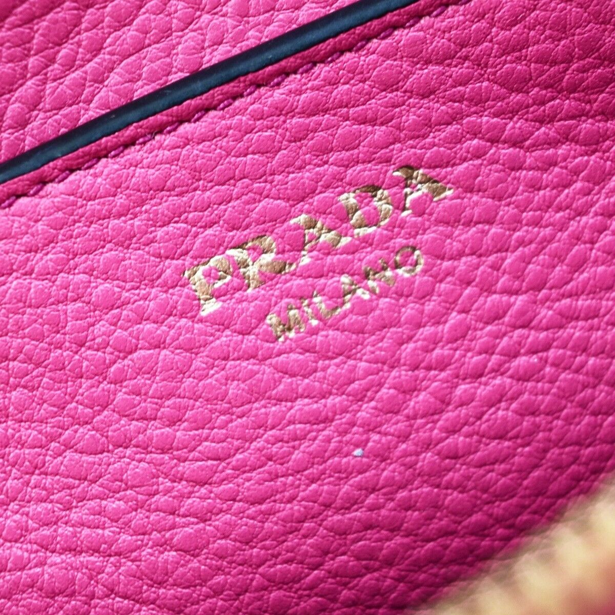PRADA Logo Crossbody Flap Shoulder Bag Leather Pink GHW 50RK724