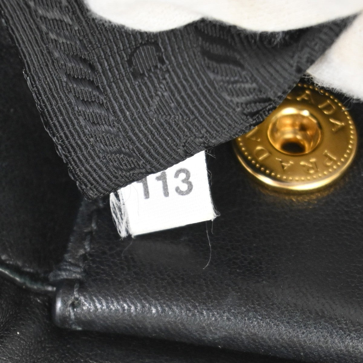 PRADA Logo Bow Shoulder Hand Tote Bag Nappa Leather Black GHW Italy 76KC644
