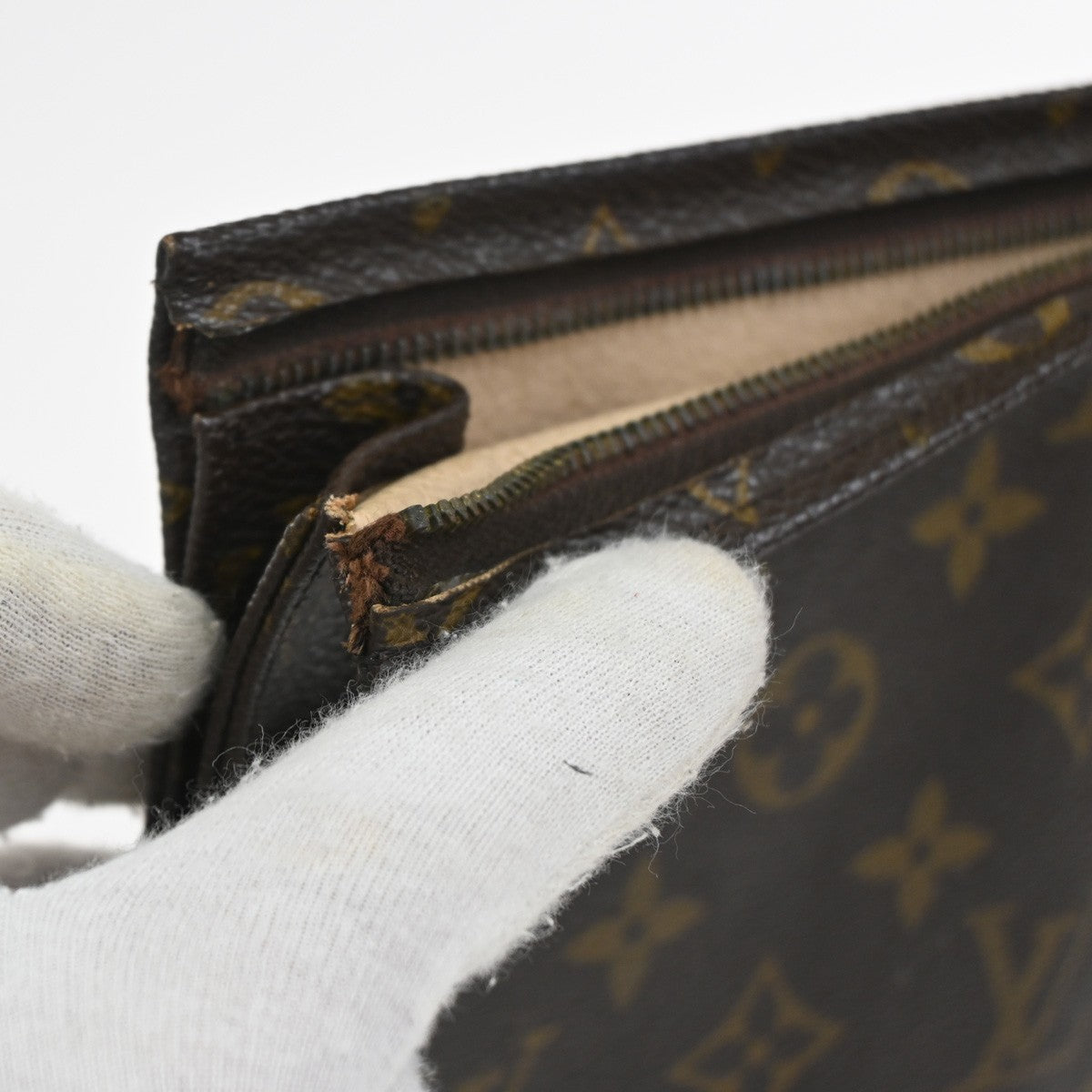 LOUIS VUITTON 2 Set Poche Toilette 26 Clutch Bag Monogram Leather Brown 02CA916