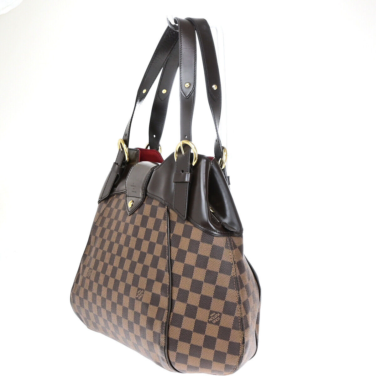 LOUIS VUITTON Sistina GM Shoulder Bag Damier Ebene Leather Brown N41540 93YE731