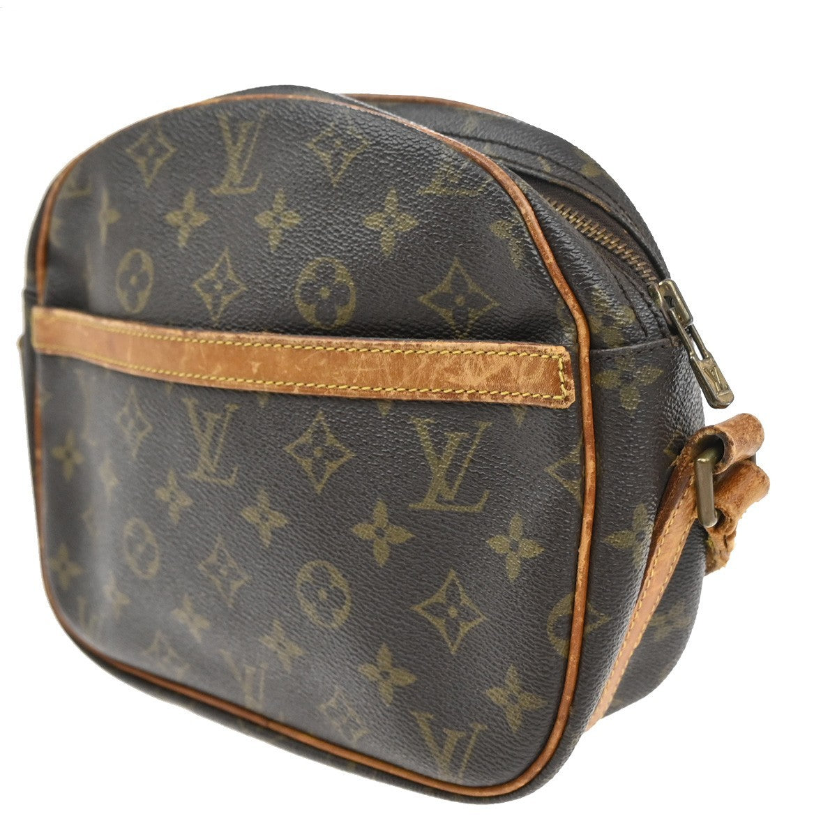LOUIS VUITTON Senlis Shoulder Bag Monogram Leather Brown France M51222 05KB695