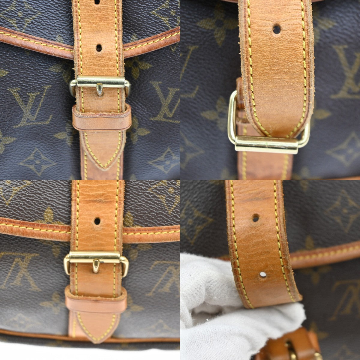 LOUIS VUITTON Saumur 35 Shoulder Bag Monogram Leather BN France M42254 79KC224