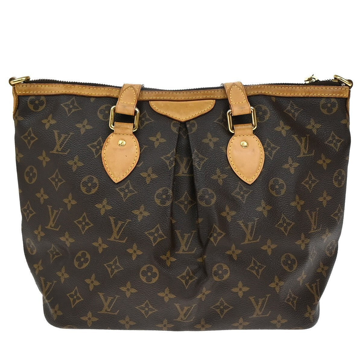LOUIS VUITTON Palermo PM Shoulder Hand Bag Monogram Leather Brown M40145 88FB534
