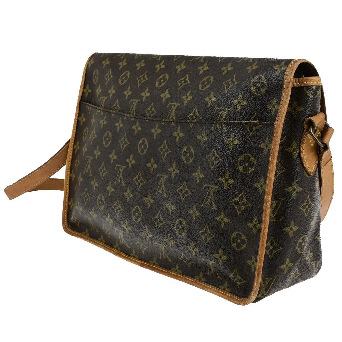 LOUIS VUITTON Gibeciere GM Shoulder Bag Monogram Leather Brown M42246 64SJ591