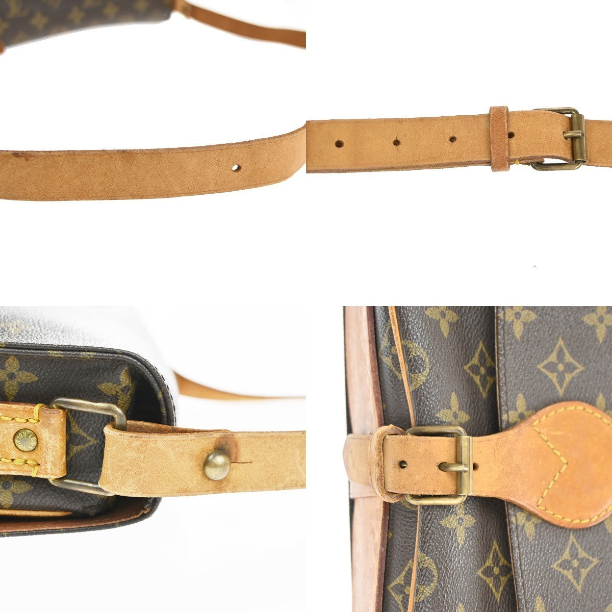 LOUIS VUITTON Cartouchiere MM Shoulder Bag Monogram Leather Brown M51253 88TA476