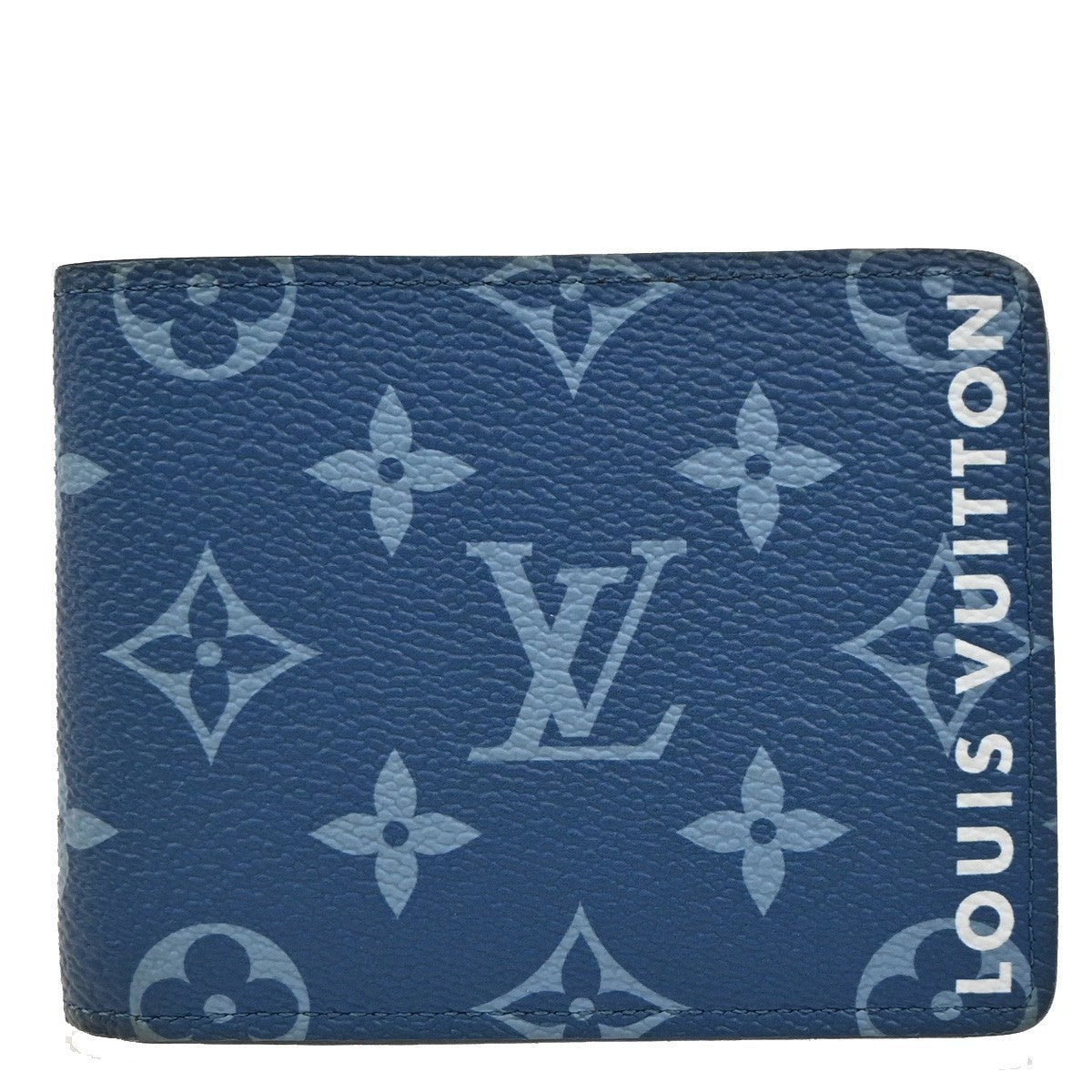 LOUIS VUITTON Portefeuille Slender Bifold Wallet Monogram Blue M82798 88YJ006
