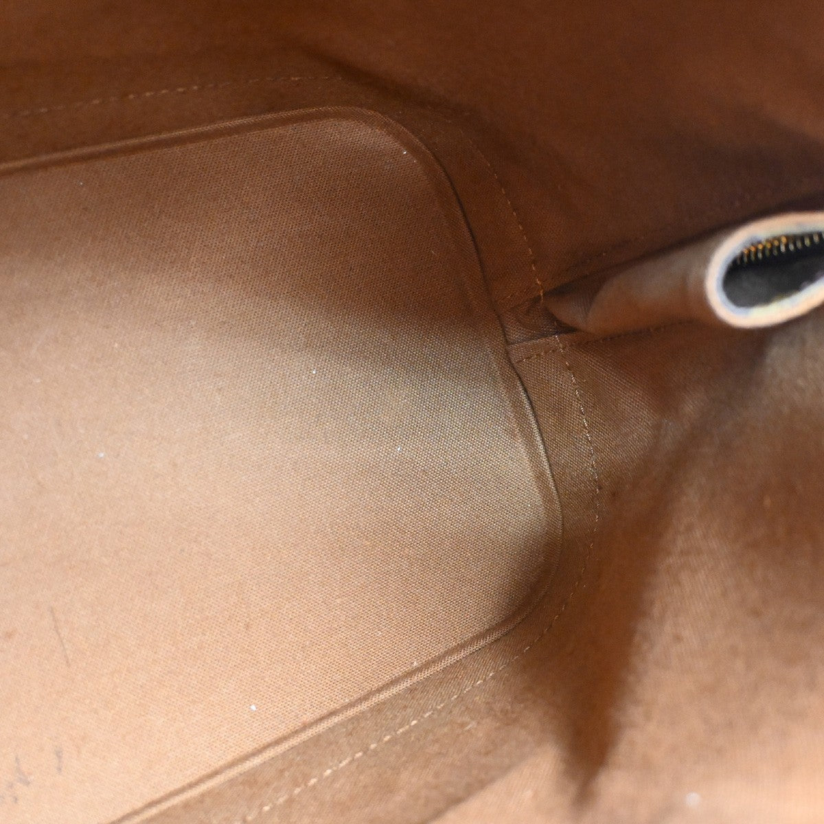 LOUIS VUITTON LV Logo Alma Hand Bag Monogram Leather Brown France M51130 82SA136