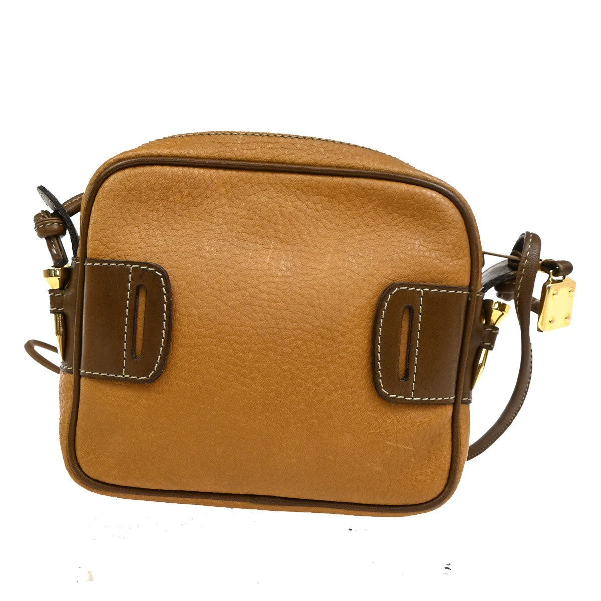 LOEWE Logo Anagram Shoulder Bag Leather Brown GHW Spain 80TA678