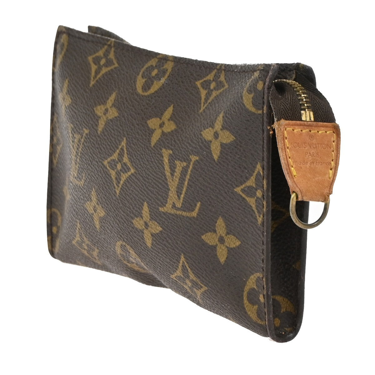 LOUIS VUITTON Logo BUCKET PM Pouch Clutch Bag Monogram Leather BN France 66KC744