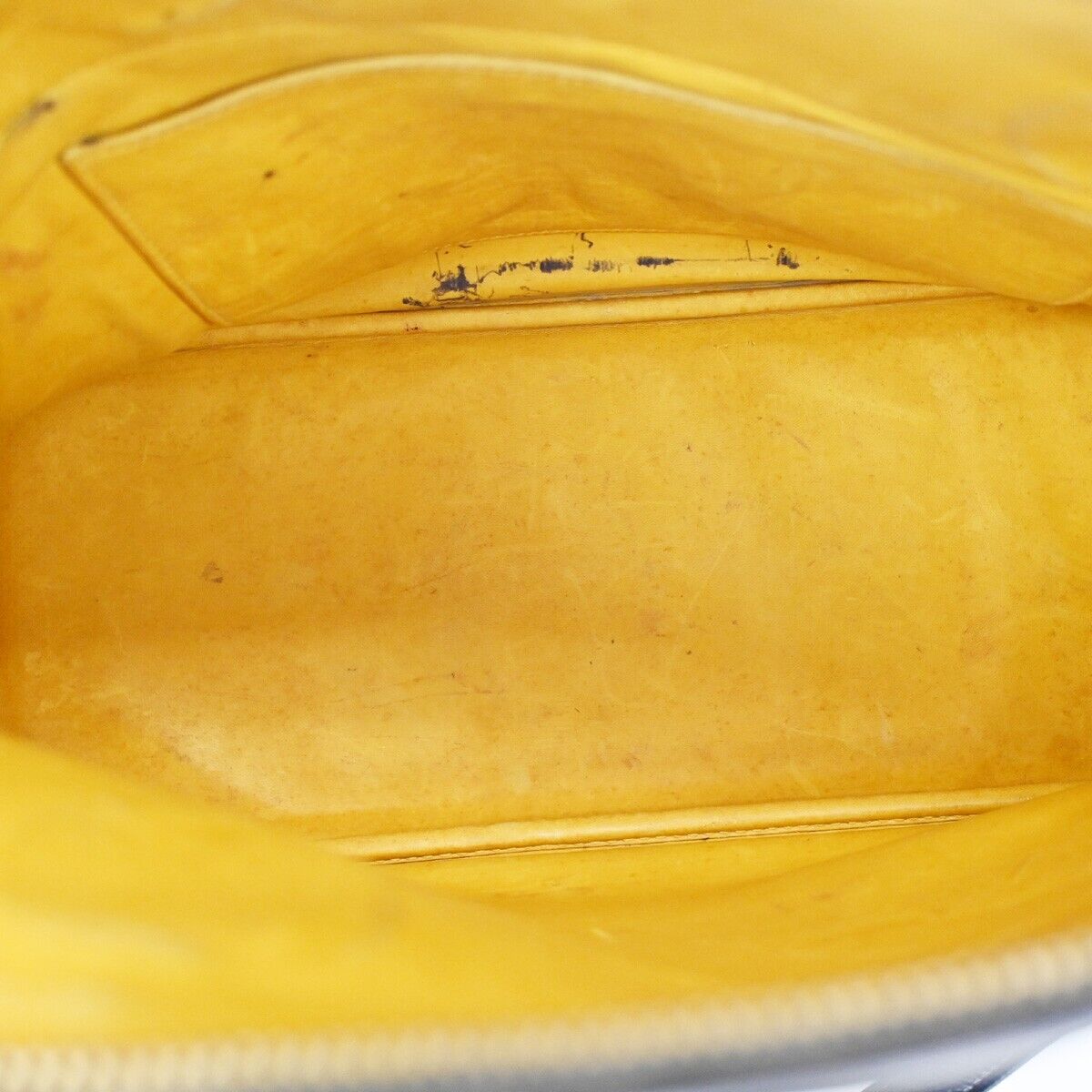 HERMES Bolide 37 2Way Shoulder Hand Bag Epsom Leather Black Yellow 310RC624