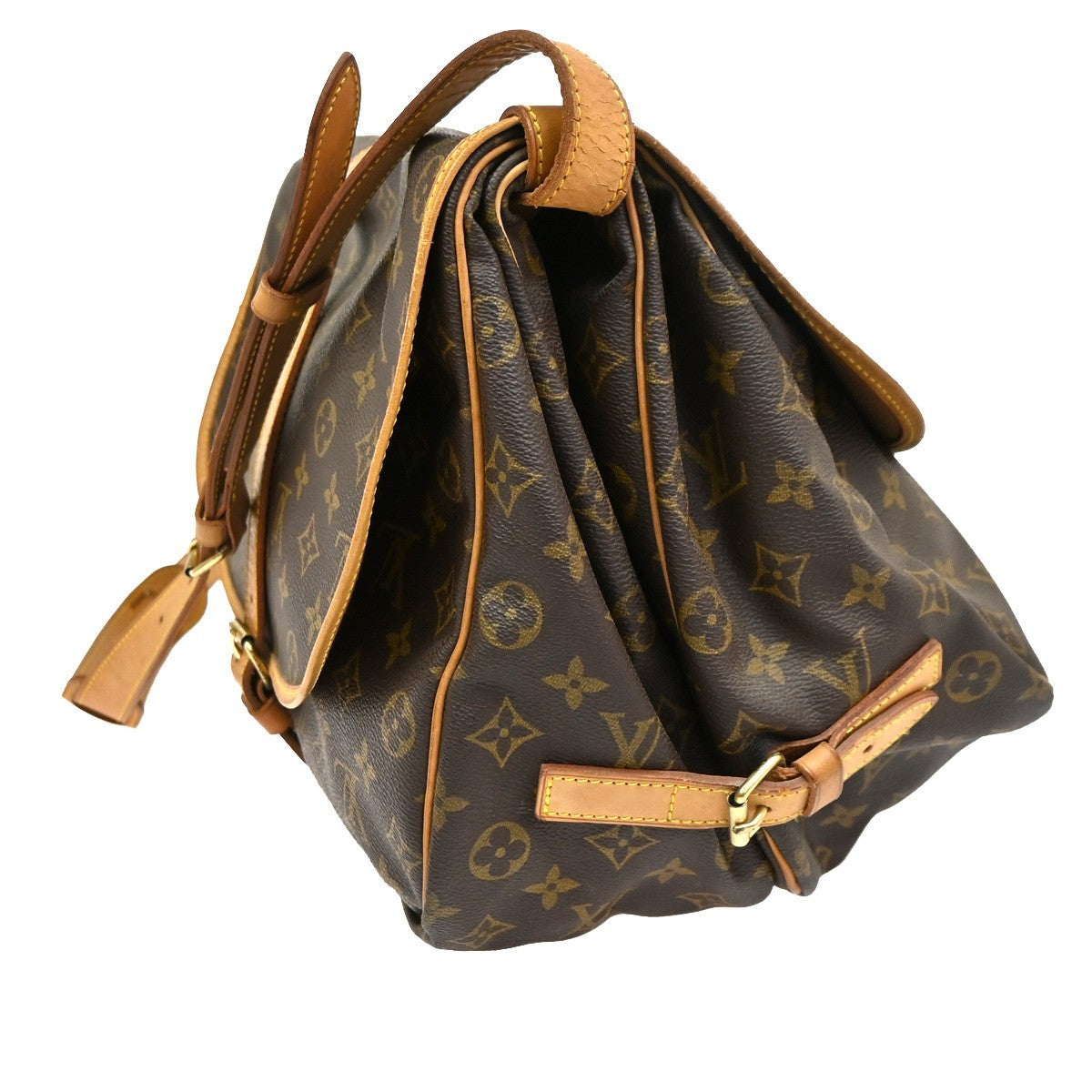 LOUIS VUITTON Saumur 35 Shoulder Bag Monogram Leather BN France M42254 82CA954