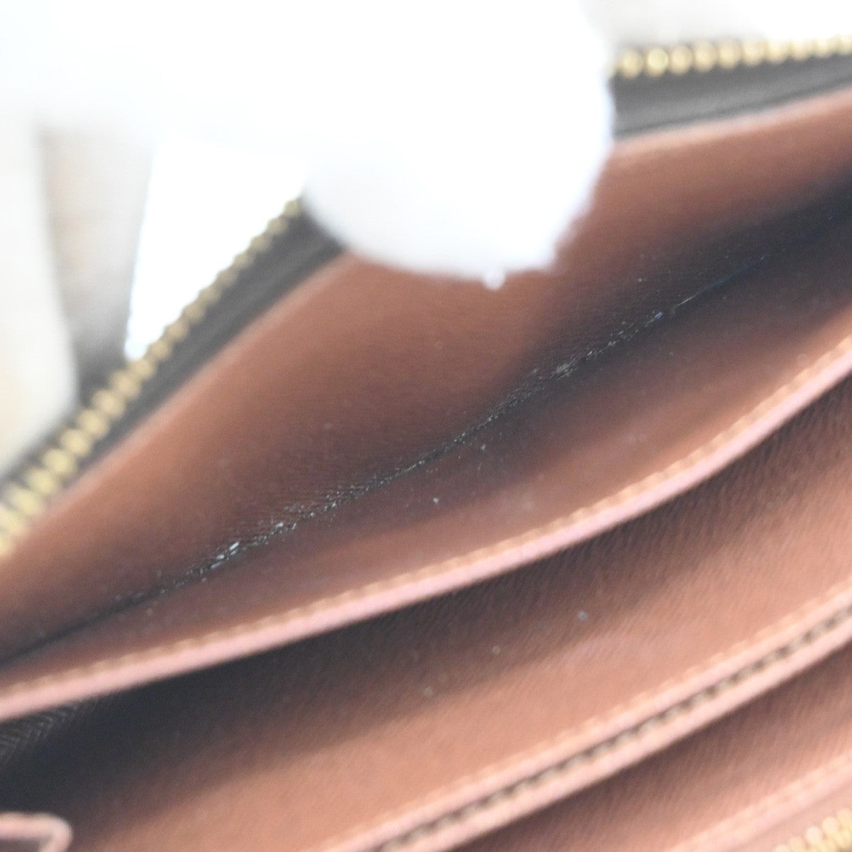 LOUIS VUITTON Logo Long Zippy Wallet Monogram leather Brown Spain M60017 04MA675
