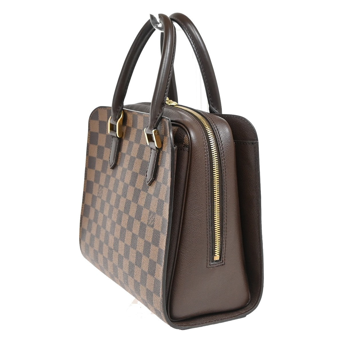 LOUIS VUITTON Triana Hand Bag Damier Ebene Leather Brown France N51155 95YH277