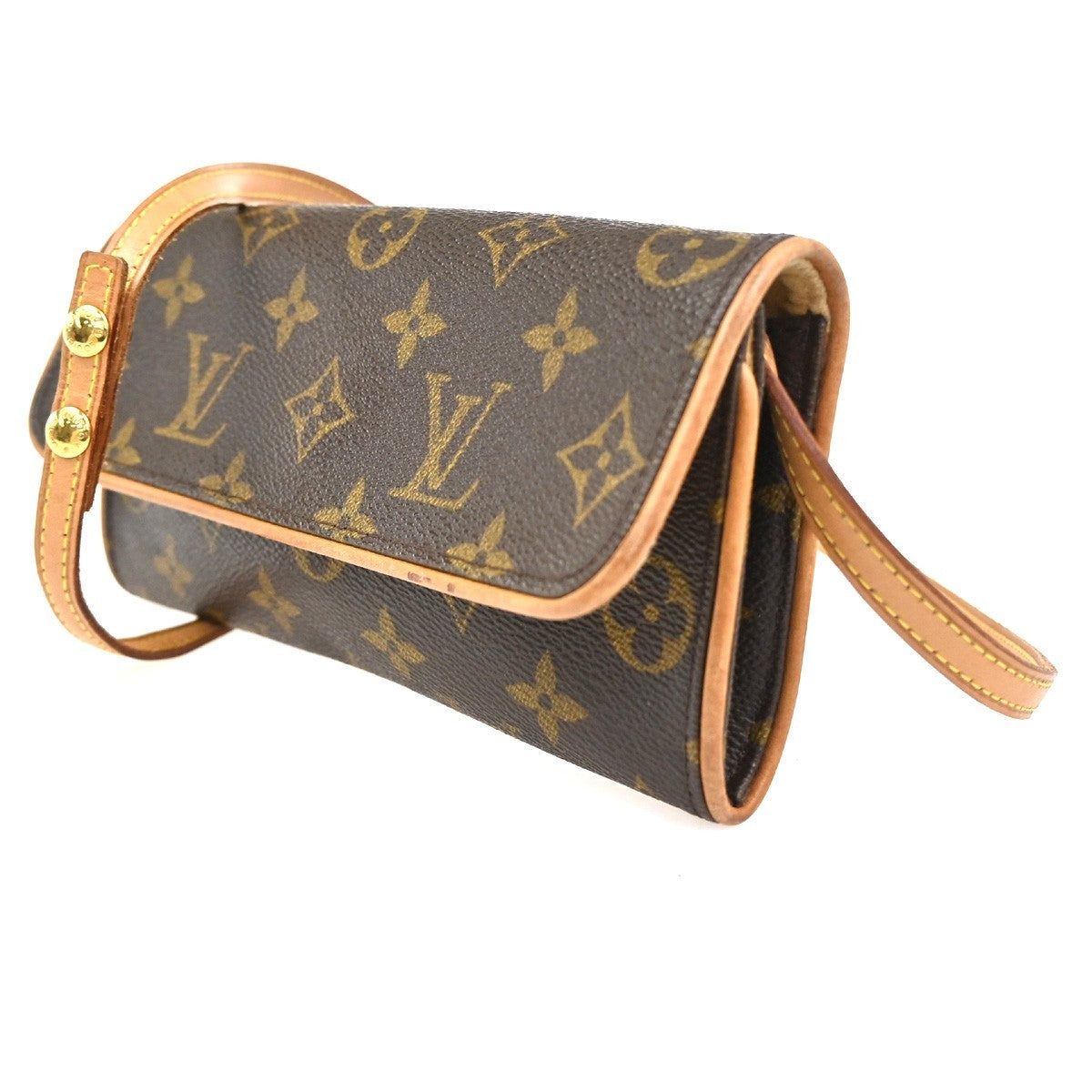 LOUIS VUITTON Pochette Twin PM 2Way Shoulder Clutch Bag Monogram M51854 88TA581