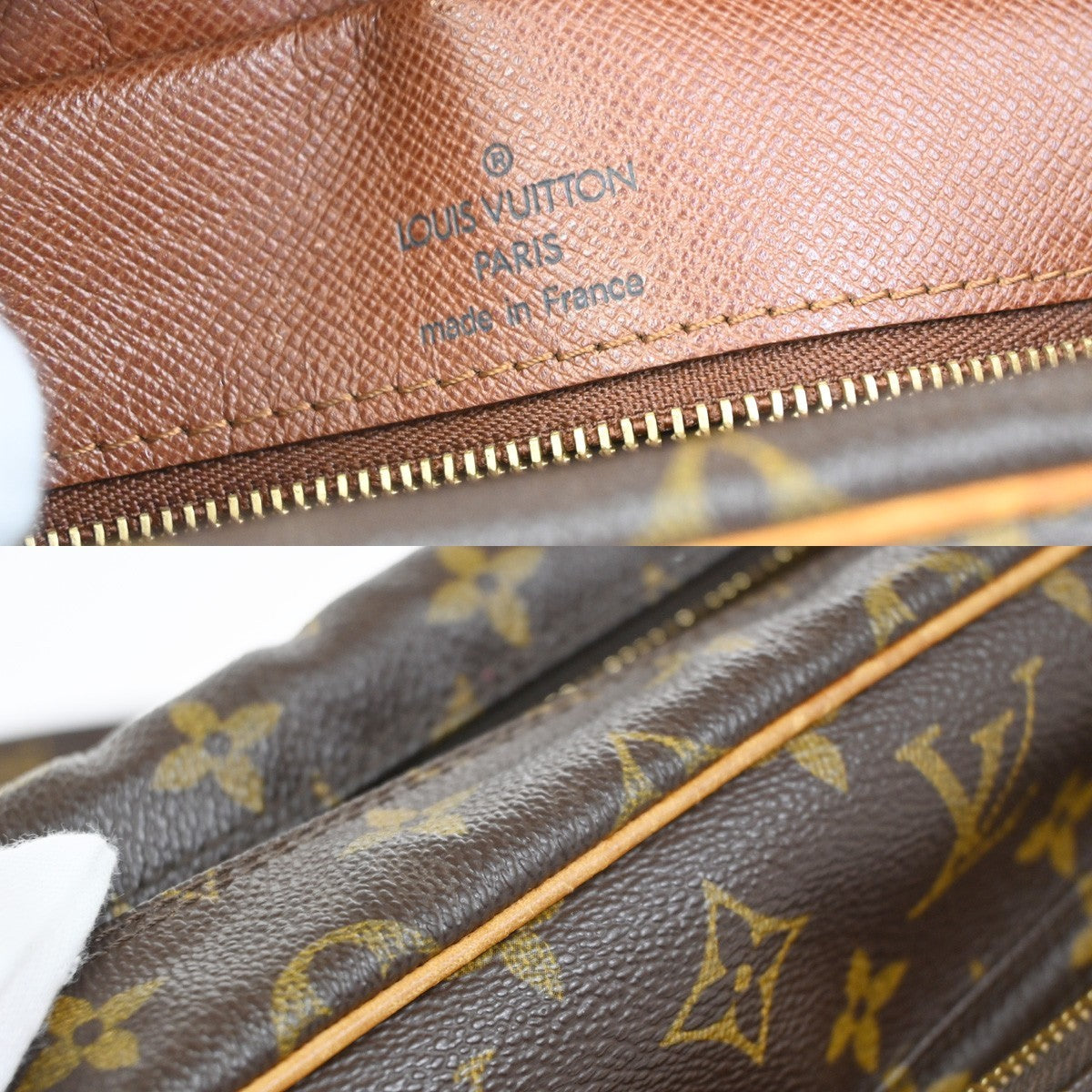 LOUIS VUITTON Nile Crossbody Shoulder Bag Monogram Leather Brown M45244 77YJ009