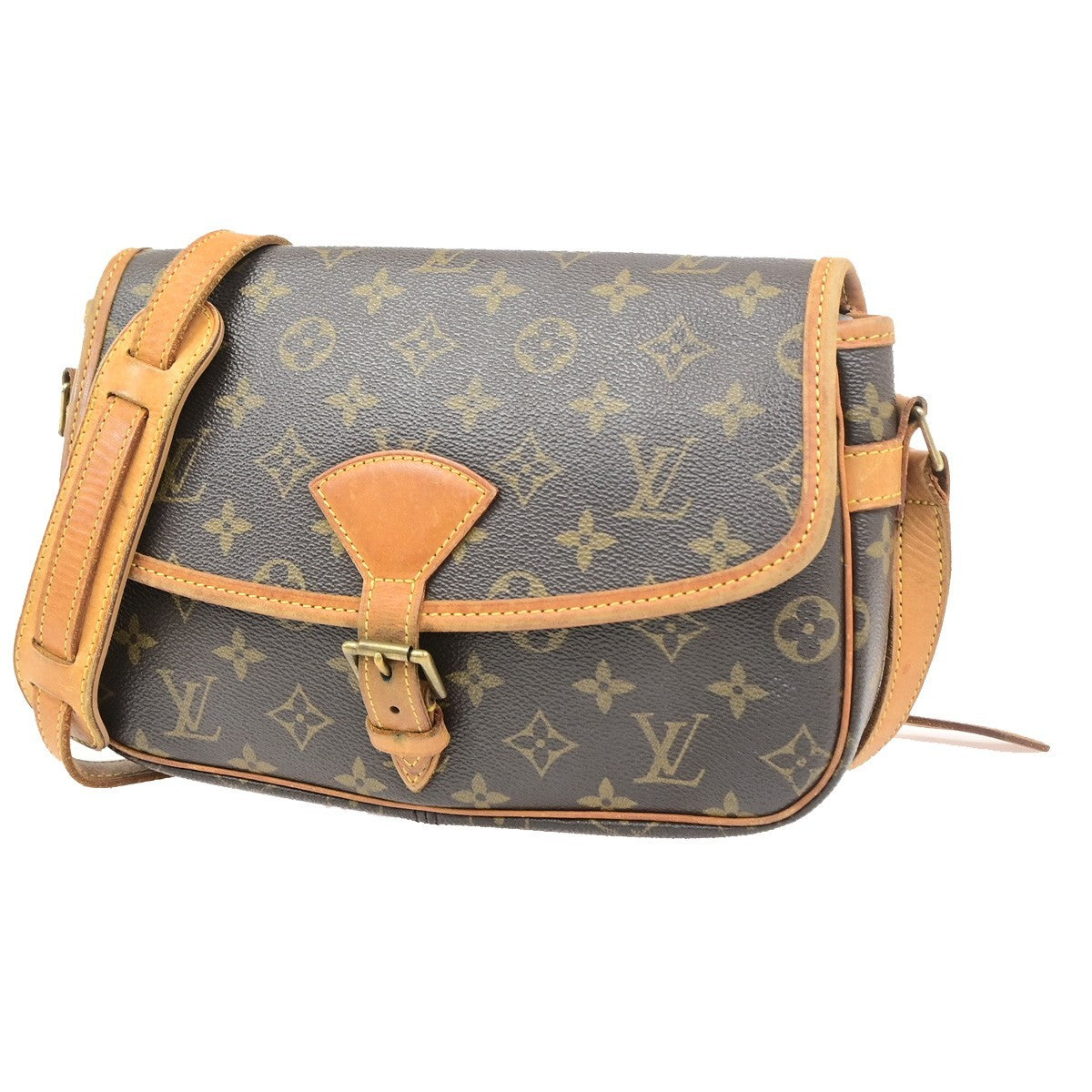 LOUIS VUITTON Sologne Shoulder Bag Monogram Leather Brown France M42250 16PA130