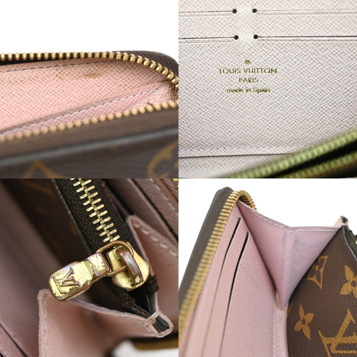 LOUIS VUITTON Clemence Zippy Long Wallet Monogram Leather Brown M61298 80DA242