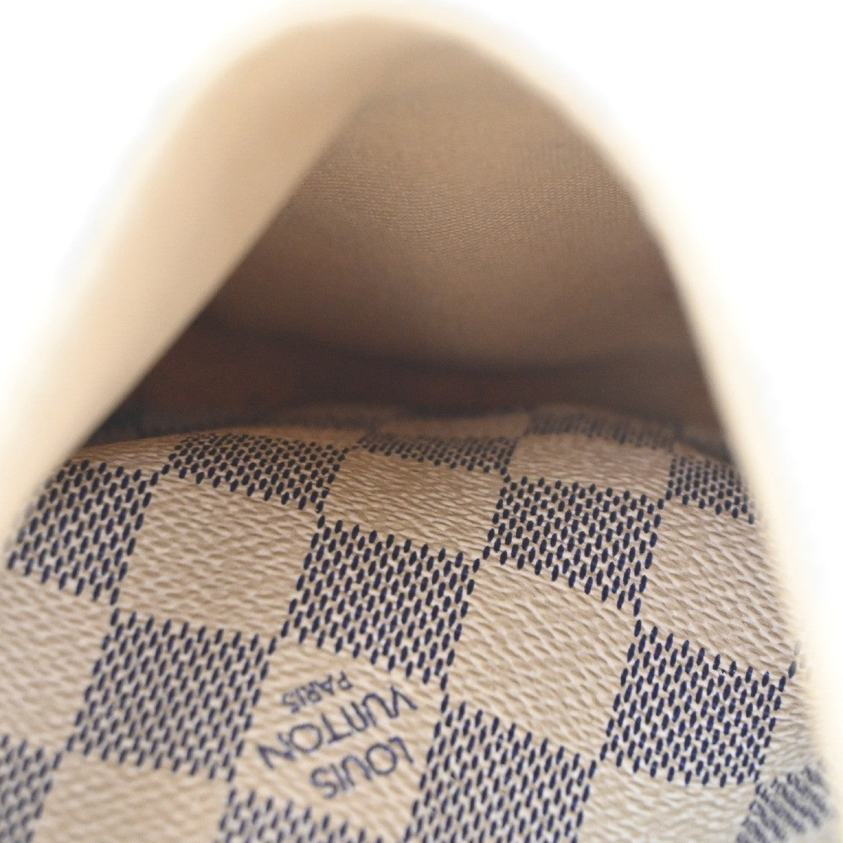 LOUIS VUITTON Totally PM Shoulder Bag Damier Azur Leather White N51261 15KC602