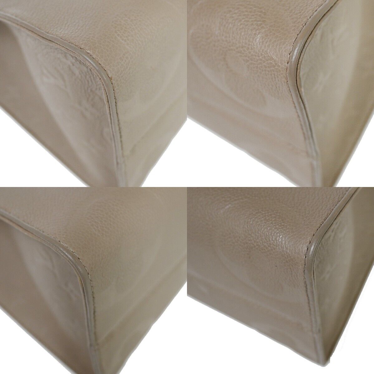 LOUIS VUITTON Onthego MM 2Way Hand Bag Monogram Empreinte Beige M45607 386RC815