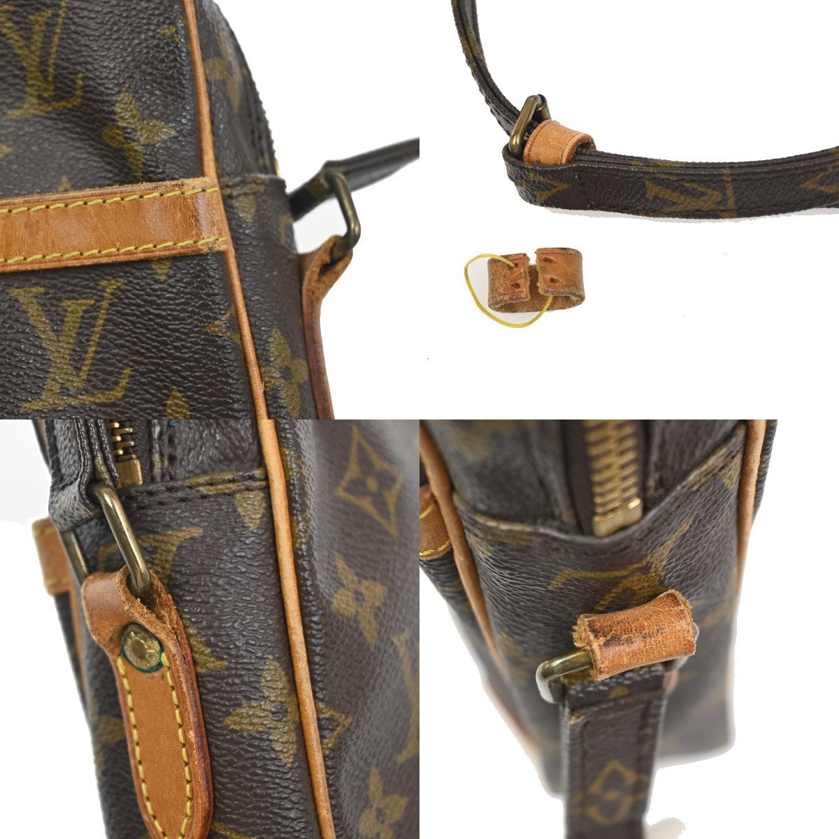 LOUIS VUITTON Danube Shoulder Bag Monogram Leather Brown France M45266 65ZA338