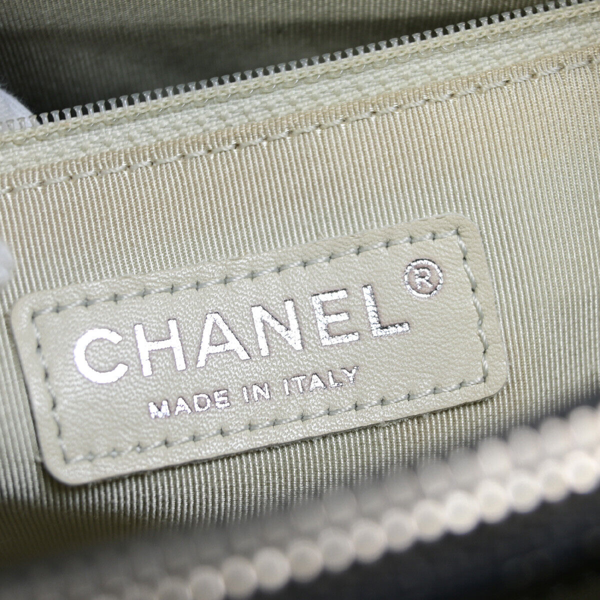CHANEL CC Logo GST Chain Shoulder Bag Caviar Skin Leather Gray SHW 842RJ900