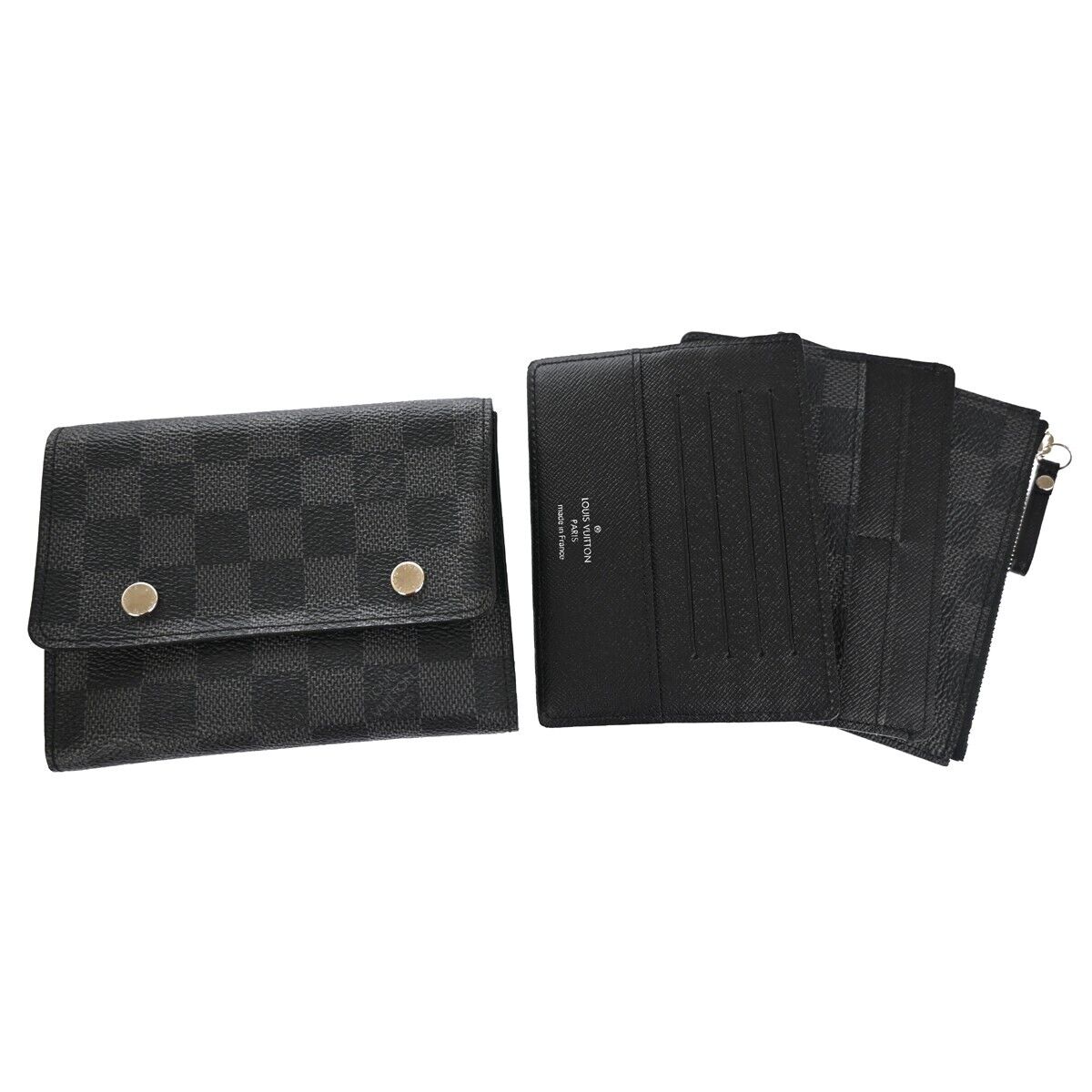 LOUIS VUITTON Portefeuille Compact Bifold Wallet Damier Graphite N63083 76MZ969