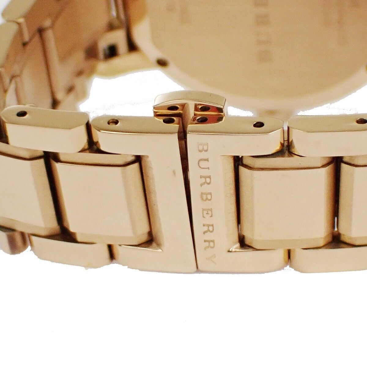 BURBERRY Logo BU9004 The City Wrist Watch Stainless Steel Rose Gold 65RJ640