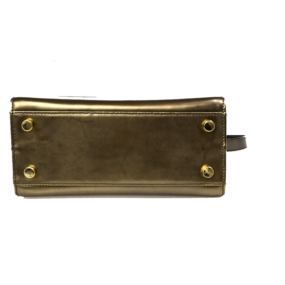 SALVATORE FERRAGAMO Gancini 2Way Shoulder Hand Bag Leather Bronze GHW 81YF996