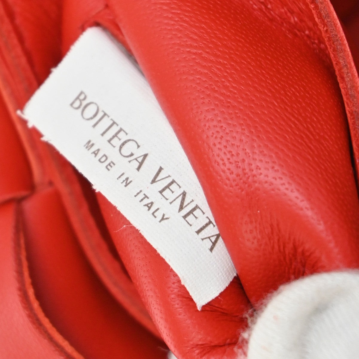 BOTTEGA VENETA Logo Cassette Maxi Intrecciato Bum Bag Leather Red Italy 91RQ040