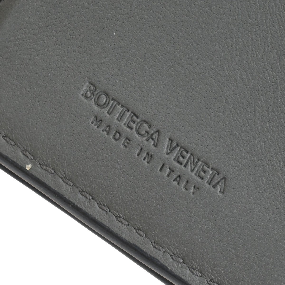 BOTTEGA VENETA INTRECCIATO Trifold Compact Wallet Leather Black Italy 67EG205