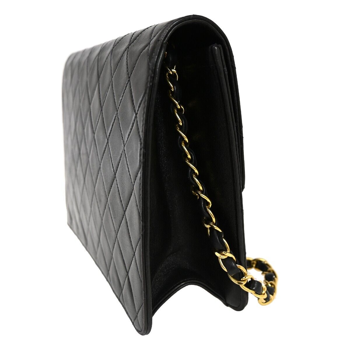 CHANEL CC Matelasse 25 Chain Shoulder Bag Leather Black GHW Vintage 880RJ063