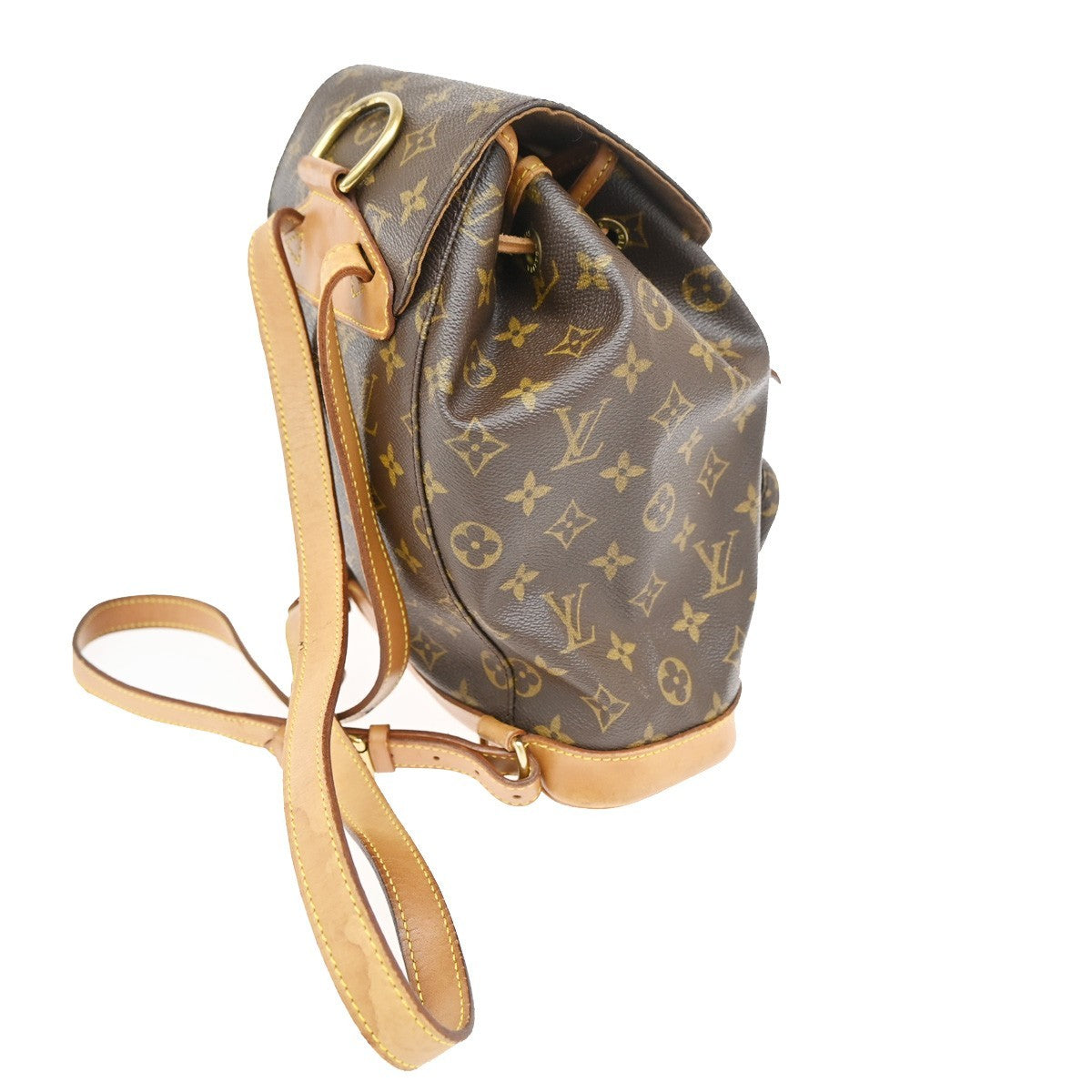LOUIS VUITTON Montsouris MM Backpack Bag Monogram Leather Brown M51136 90KB089