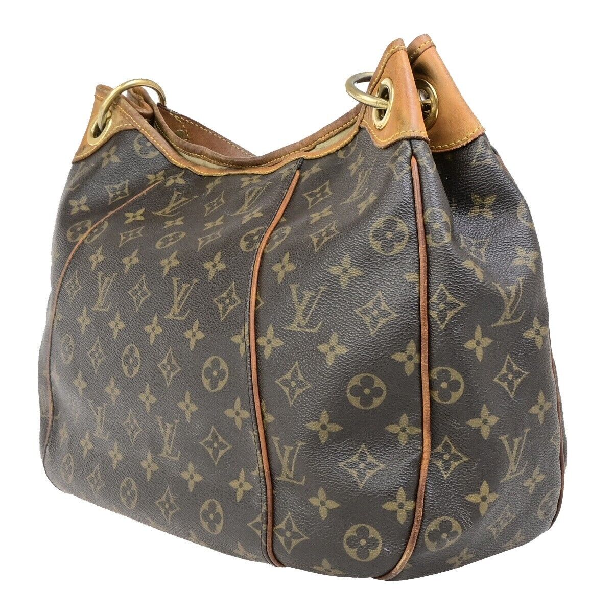 LOUIS VUITTON Galliera PM Shoulder Bag Monogram Leather Brown GD M56382 73ED049