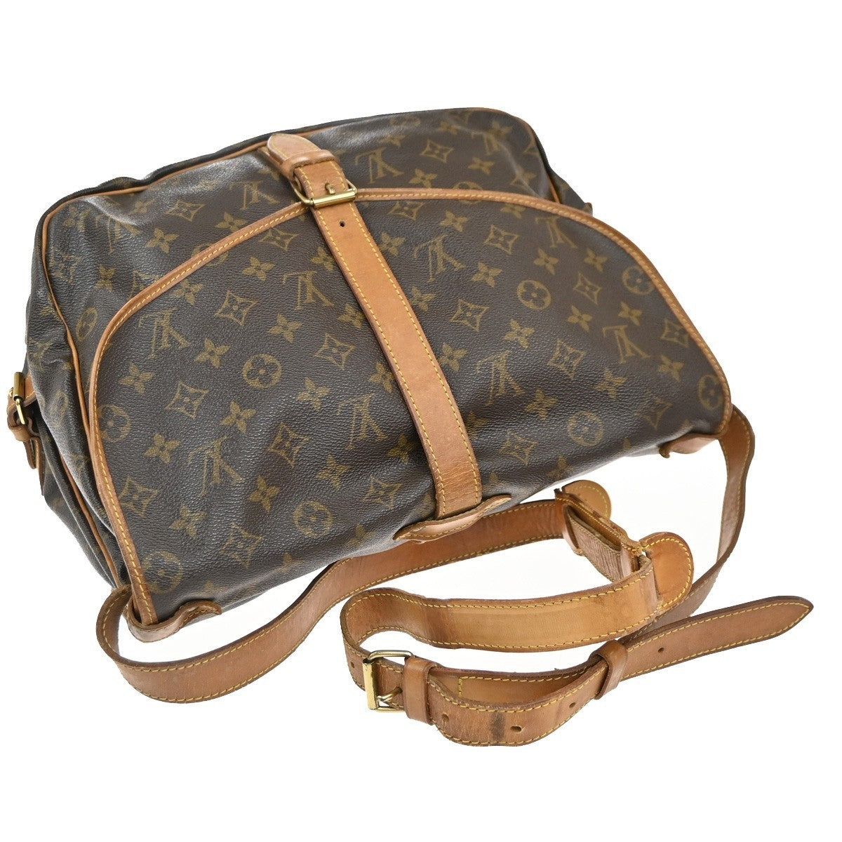 LOUIS VUITTON Saumur 35 Shoulder Bag Monogram Leather BN France M42254 82EG371