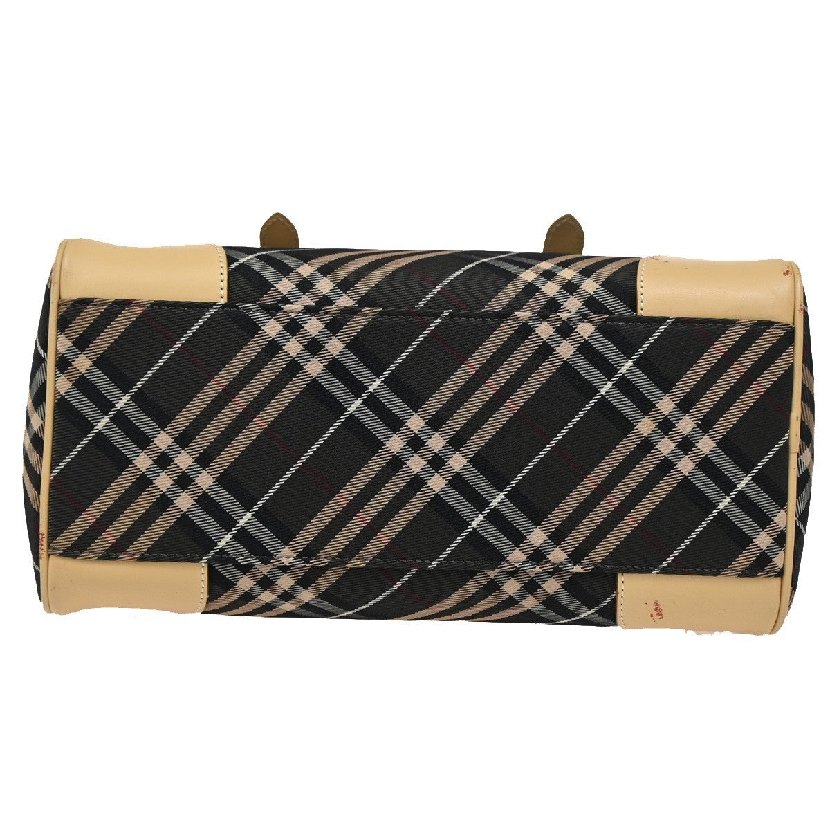 BURBERRY LONDON BLUE LABEL Nova Check Hand Bag Canvas Leather BE BK 63DA185