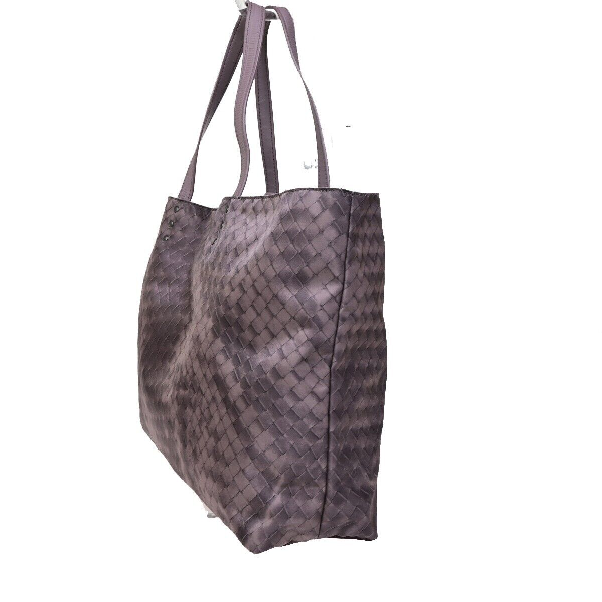 BOTTEGA VENETA Intrecciato Hand Tote Bag Nylon Leather Purple Italy 38EC674