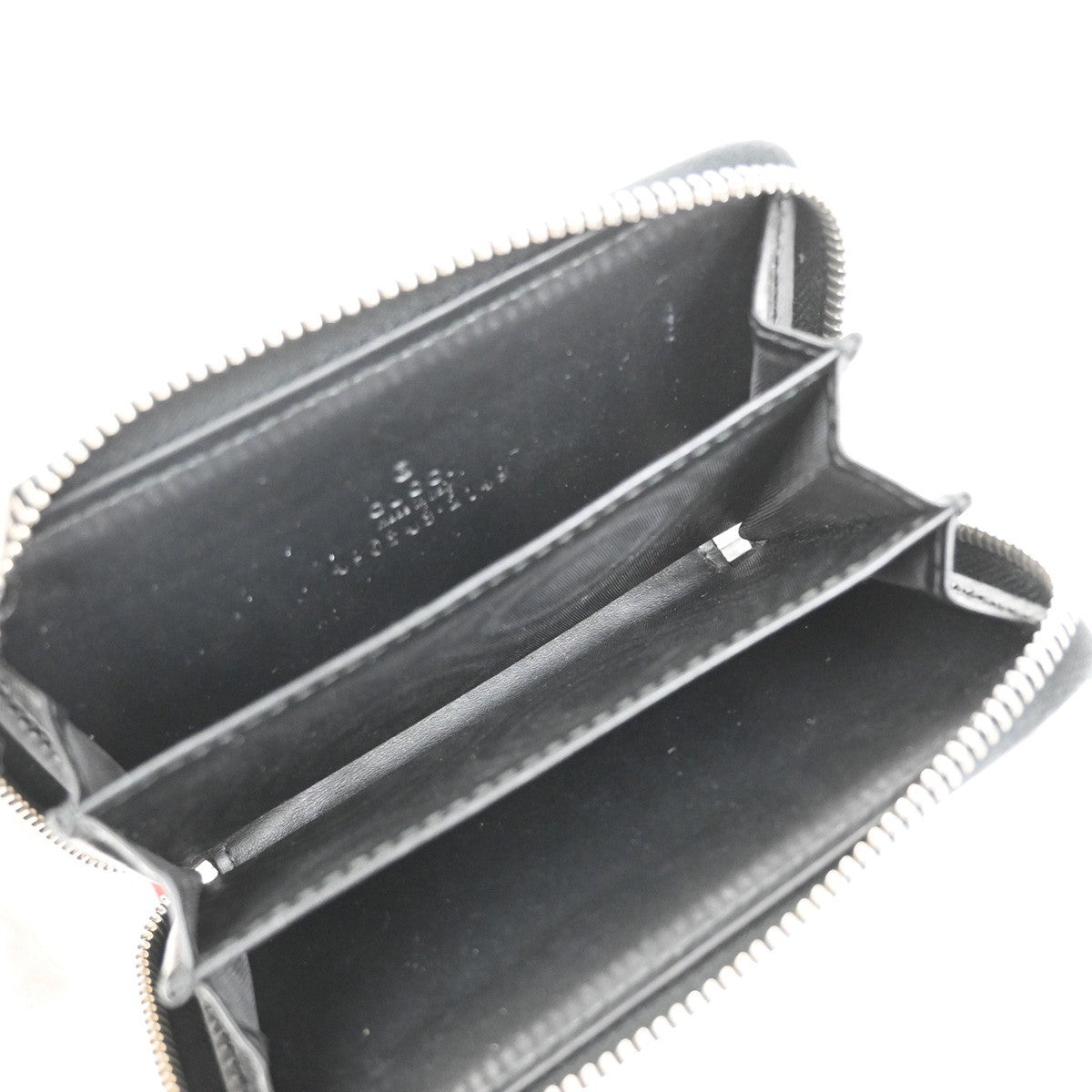 GUCCI Logo GG Pattern Night Courrier Card Case Wallet Supreme Leather BK 33FC168