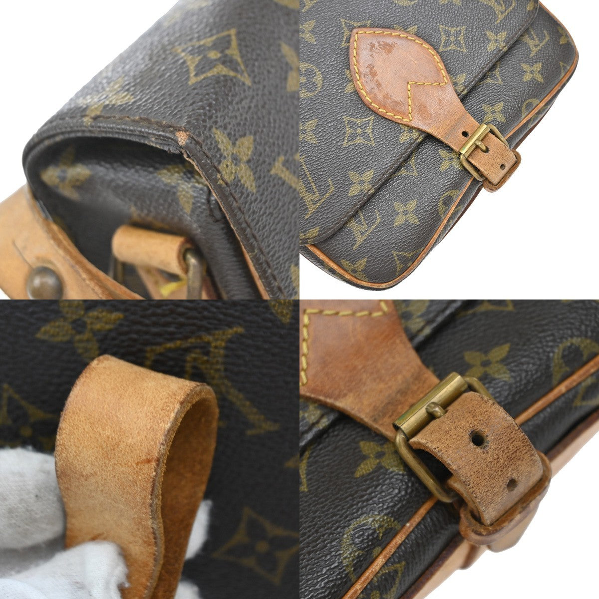 LOUIS VUITTON Cartouchiere MM Shoulder Bag Monogram Leather Brown M51253 33KP008
