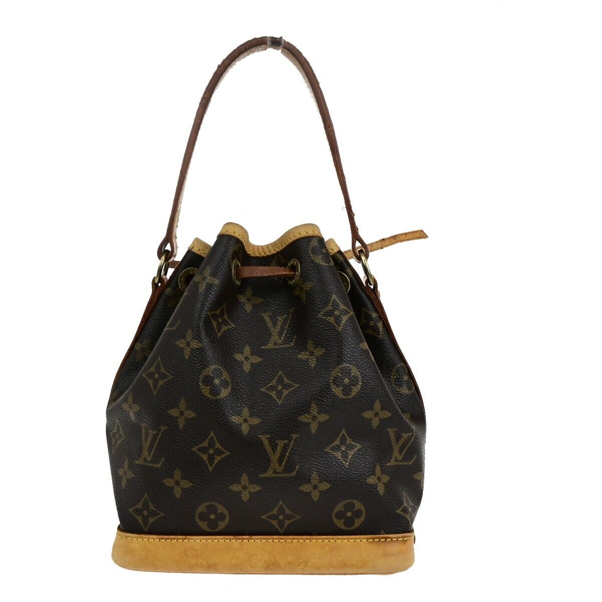 LOUIS VUITTON Mini Noe Drawstring Hand Bag Monogram Leather Brown M42227 91FA719