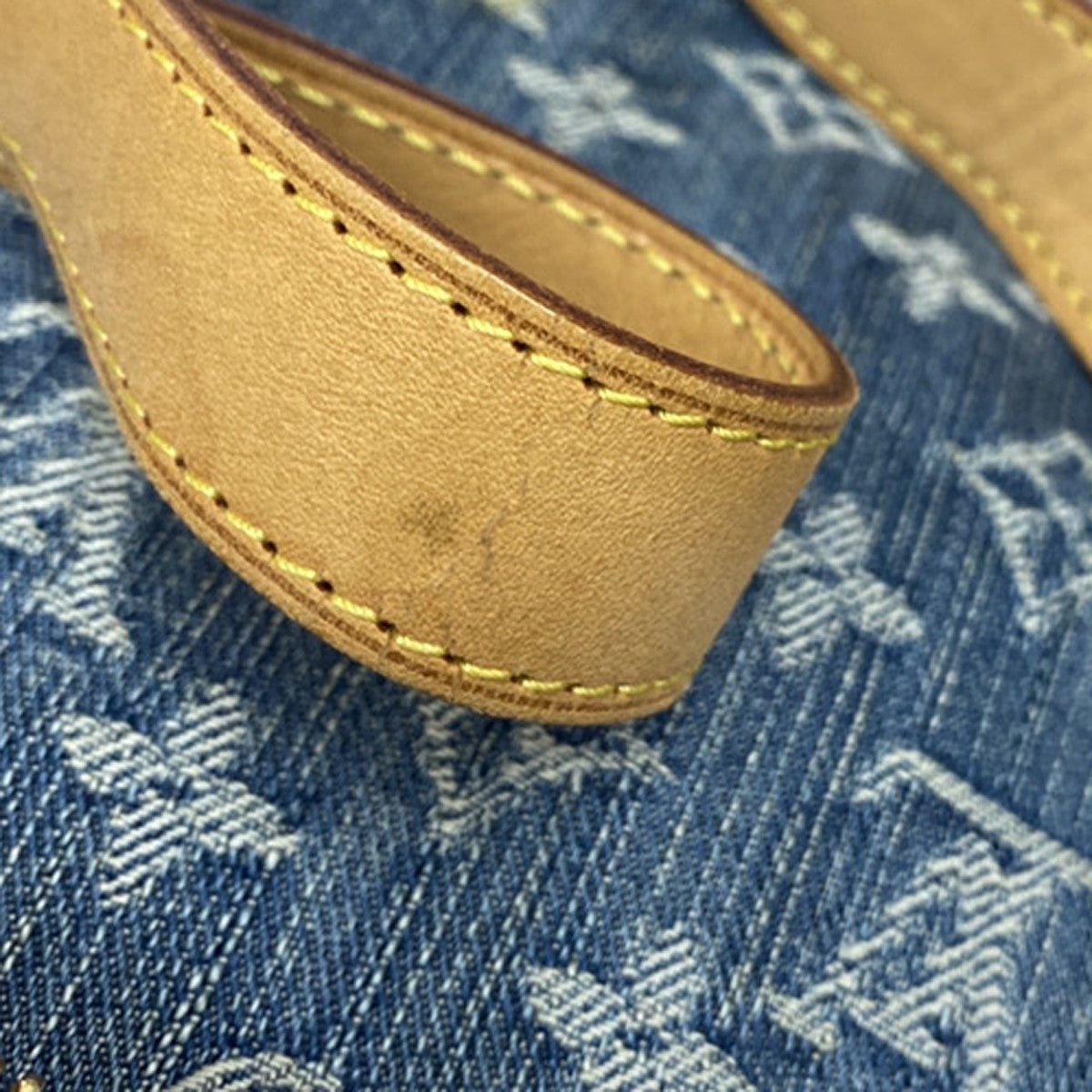 LOUIS VUITTON Buggy PM Shoulder Bag Monogram Denim Leather Blue M95049 49KB529