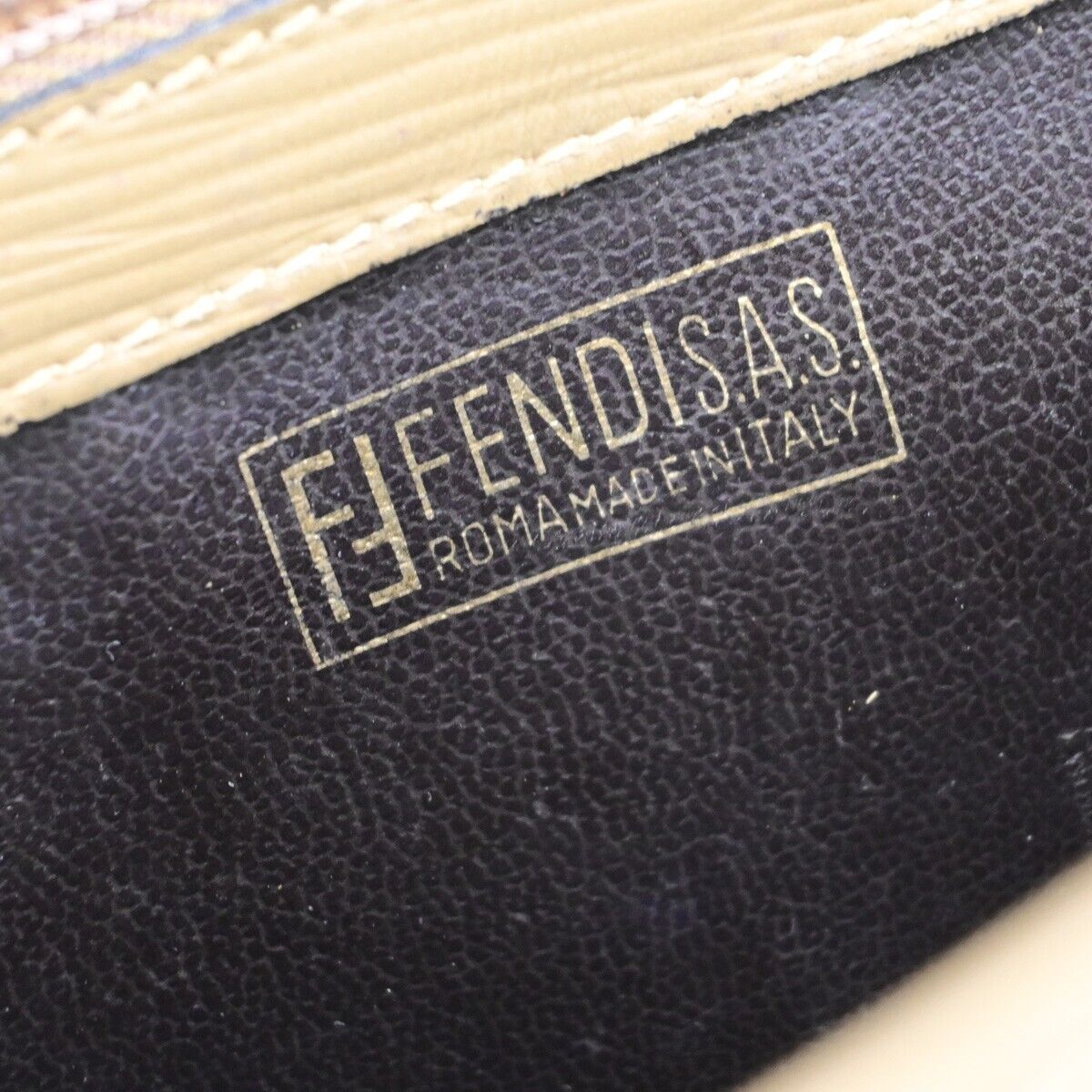 FENDI Logo Zucca Pattern Shoulder Bag Coating Canvas Leather Brown 62KA415